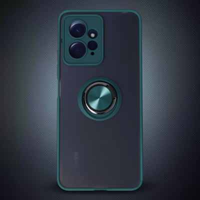 Xiaomi Redmi Note 12 4g Kılıf Montreal Yüzüklü Silikon Kapak - Yeşil