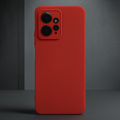 Xiaomi Redmi Note 12 4g Kılıf Nano İçi Kadife Silikon - Kırmızı