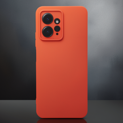 Xiaomi Redmi Note 12 4g Kılıf Nano İçi Kadife Silikon - Turuncu