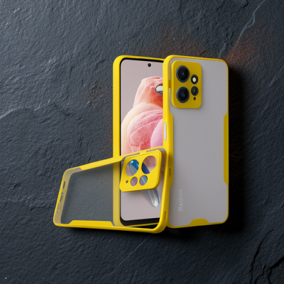 Xiaomi Redmi Note 12 4g Kılıf Platin Silikon - Sarı