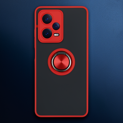 Xiaomi Redmi Note 12 5g Kılıf Montreal Yüzüklü Silikon Kapak - Kırmızı