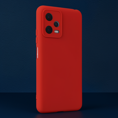 Xiaomi Redmi Note 12 5g Kılıf Nano İçi Kadife Silikon - Kırmızı