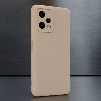 Xiaomi Redmi Note 12 5g Kılıf Nano İçi Kadife Silikon - Pudra