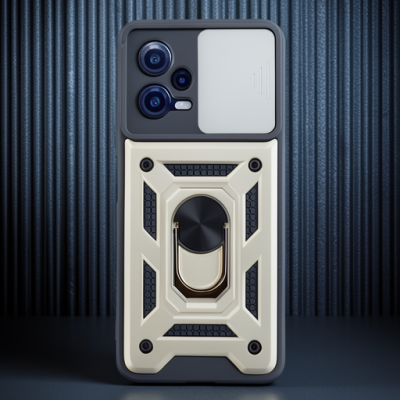 Xiaomi Redmi Note 12 5g Kılıf Pars Lens Yüzüklü Silikon - Gold
