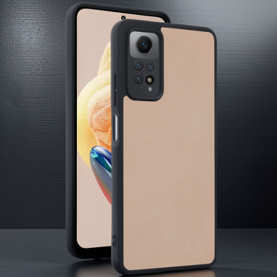 Xiaomi Redmi Note 12 Pro 4g Kılıf Aras Deri Kapak - Pudra