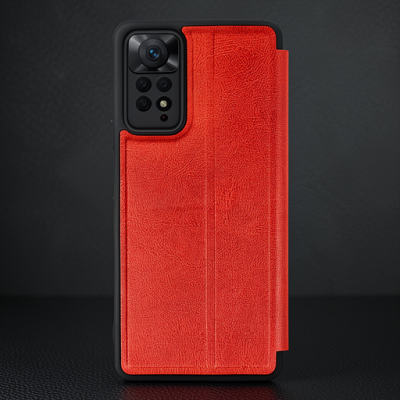Xiaomi Redmi Note 12 Pro 4g Kılıf Flip Cover - Kırmızı