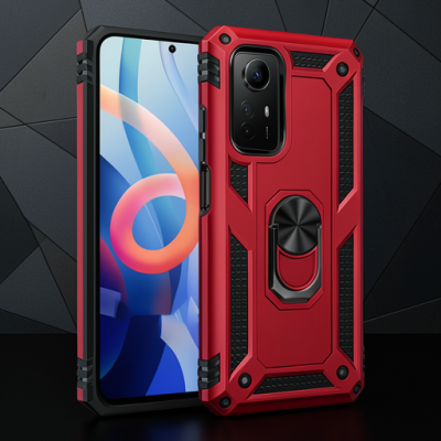 Xiaomi Redmi Note 12s Kılıf Sofya Yüzüklü Silikon Kapak - Gold