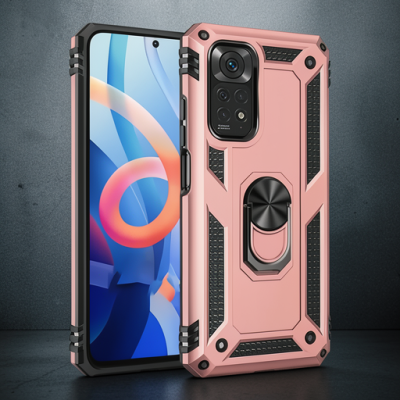 Xiaomi Redmi Note 12s Kılıf Sofya Yüzüklü Silikon Kapak - Rose