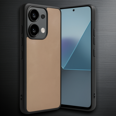 Xiaomi Redmi Note 13 4g Kılıf Aras Deri Kapak - Pudra