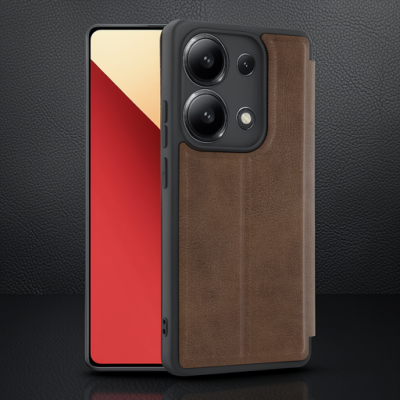 Xiaomi Redmi Note 13 4g Kılıf Flip Cover - Taba