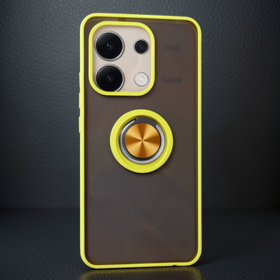 Xiaomi Redmi Note 13 4g Kılıf Montreal Yüzüklü Silikon Kapak - Sarı