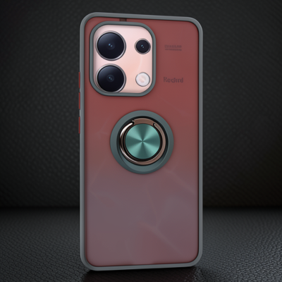 Xiaomi Redmi Note 13 4g Kılıf Montreal Yüzüklü Silikon Kapak - Yeşil
