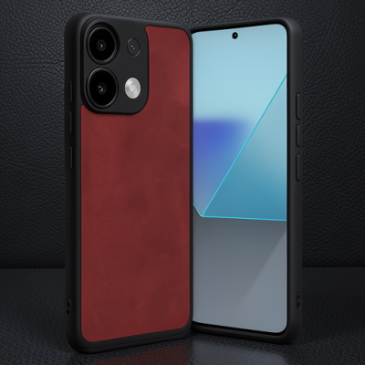 Xiaomi Redmi Note 13 Pro 4g Kılıf Aras Deri Kapak - Kırmızı