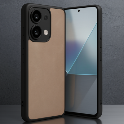 Xiaomi Redmi Note 13 Pro 4g Kılıf Aras Deri Kapak - Pudra