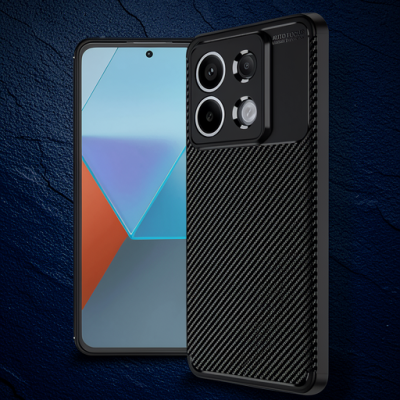 Xiaomi Redmi Note 13 Pro 4g Kılıf Auto Focus Karbon Kapak - Siyah