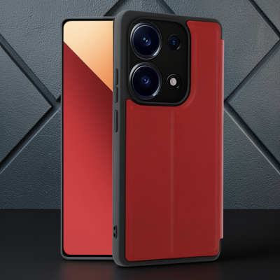 Xiaomi Redmi Note 13 Pro 4g Kılıf Flip Cover - Kırmızı