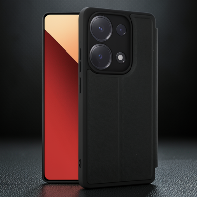 Xiaomi Redmi Note 13 Pro 4g Kılıf Flip Cover - Siyah