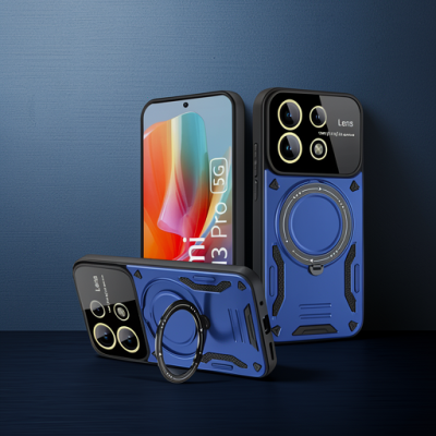 Xiaomi Redmi Note 13 Pro 4g Kılıf Joy Lens Standlı Kapak - Lacivert