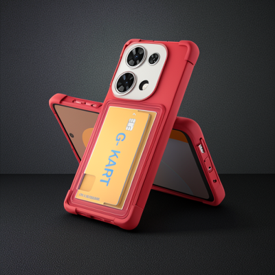 Xiaomi Redmi Note 13 Pro 4g Kılıf Kart Şeffaf Silikon - Şeffaf
