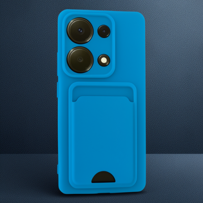 Xiaomi Redmi Note 13 Pro 4g Kılıf Kelvin Kartvizitli Silikon - Mavi
