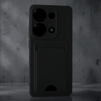 Xiaomi Redmi Note 13 Pro 4g Kılıf Kelvin Kartvizitli Silikon - Siyah