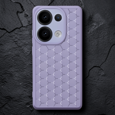 Xiaomi Redmi Note 13 Pro 4g Kılıf Petek Silikon Kapak - Lila