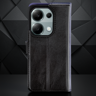 Xiaomi Redmi Note 13 Pro 4g Kılıf Trend S Plus Kapaklı Kılıf - Siyah