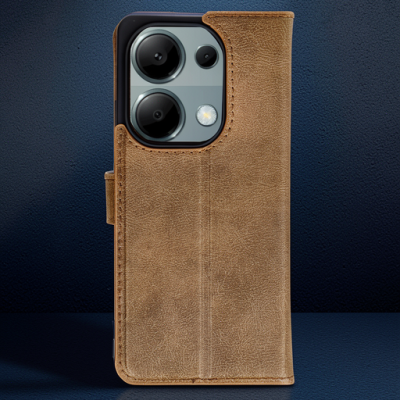 Xiaomi Redmi Note 13 Pro 4g Kılıf Trend S Plus Kapaklı Kılıf - Taba