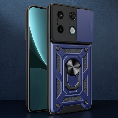 Xiaomi Redmi Note 13 Pro 4g Pars Lens Yüzüklü Silikon - Lacivert