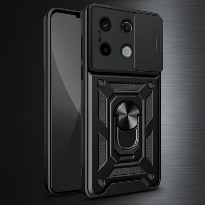 Xiaomi Redmi Note 13 Pro 4g Pars Lens Yüzüklü Silikon - Siyah