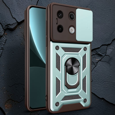 Xiaomi Redmi Note 13 Pro 4g Pars Lens Yüzüklü Silikon - Yeşil