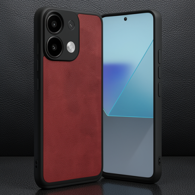 Xiaomi Redmi Note 13 Pro 5g Kılıf Aras Deri Kapak - Kırmızı
