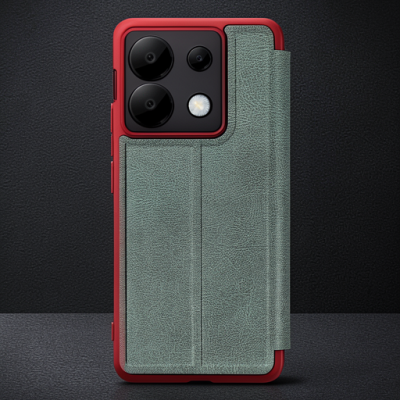 Xiaomi Redmi Note 13 Pro 5g Kılıf Flip Cover - Koyu Yeşil