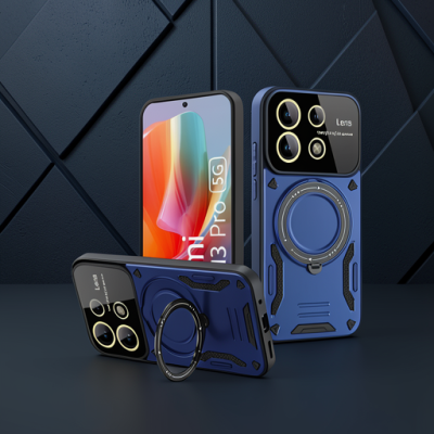 Xiaomi Redmi Note 13 Pro 5g Kılıf Joy Lens Standlı Kapak - Lacivert