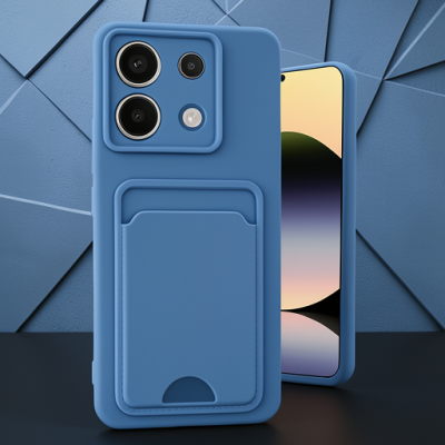 Xiaomi Redmi Note 13 Pro 5g Kılıf Kelvin Kartvizitli Silikon - Mavi