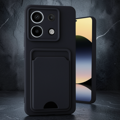 Xiaomi Redmi Note 13 Pro 5g Kılıf Kelvin Kartvizitli Silikon - Siyah