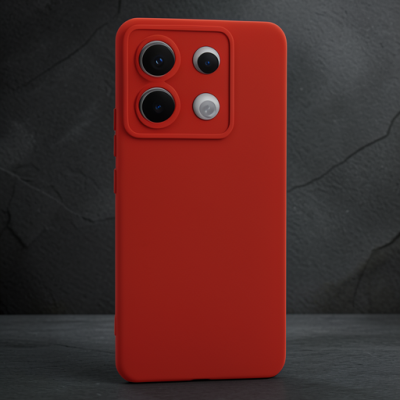 Xiaomi Redmi Note 13 Pro 5g Kılıf Nano İçi Kadife Silikon - Kırmızı