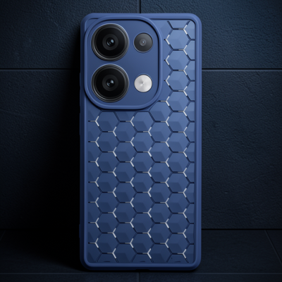 Xiaomi Redmi Note 13 Pro 5g Kılıf Petek Silikon Kapak - Lacivert