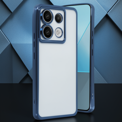Xiaomi Redmi Note 13 Pro 5g Kılıf Razer Lensli Silikon - Sierra Blue