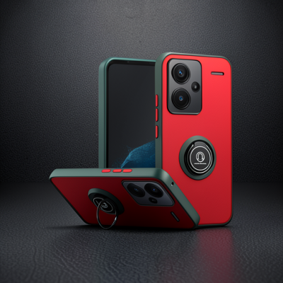 Xiaomi Redmi Note 13 Pro Plus Kılıf Montreal Yüzüklü Silikon Kapak - Yeşil