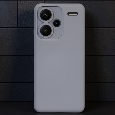 Xiaomi Redmi Note 13 Pro Plus Kılıf Nano İçi Kadife Silikon - Gri