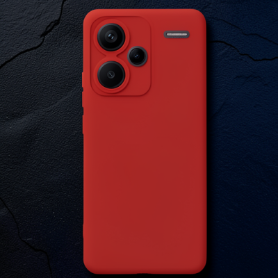 Xiaomi Redmi Note 13 Pro Plus Kılıf Nano İçi Kadife Silikon - Kırmızı