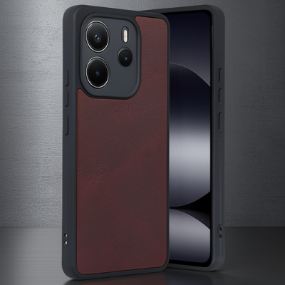 Xiaomi Redmi Note 14 4g Kılıf Aras Deri Kapak - Bordo
