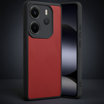 Xiaomi Redmi Note 14 4g Kılıf Aras Deri Kapak - Kırmızı