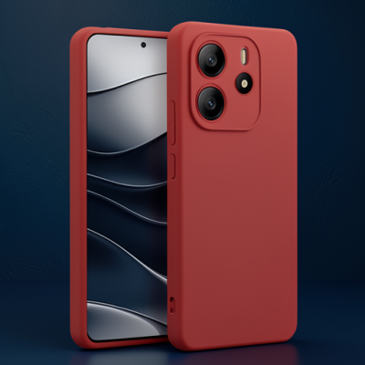 Xiaomi Redmi Note 14 4g Kılıf First Silikon - Bordo