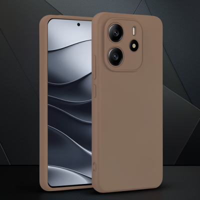 Xiaomi Redmi Note 14 4g Kılıf First Silikon - Kahverengi