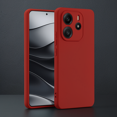 Xiaomi Redmi Note 14 4g Kılıf First Silikon - Kırmızı