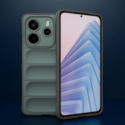 Xiaomi Redmi Note 14 4g Kılıf Optimum Silikon - Koyu Yeşil