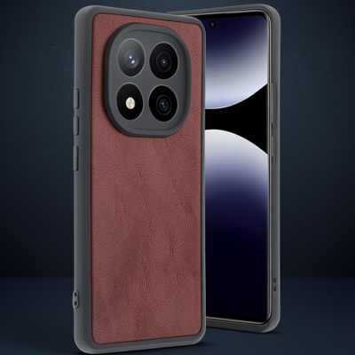 Xiaomi Redmi Note 14 Pro 4g Kılıf Aras Deri Kapak - Bordo