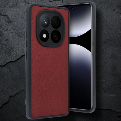 Xiaomi Redmi Note 14 Pro 4g Kılıf Aras Deri Kapak - Kırmızı